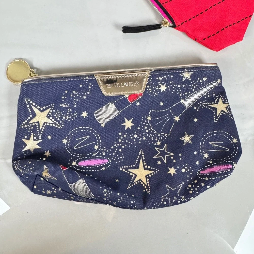 Lot‎ of 7 Novelty Cosmetics Bags Pouches Makeup Organizers Estee Lauder Clinique